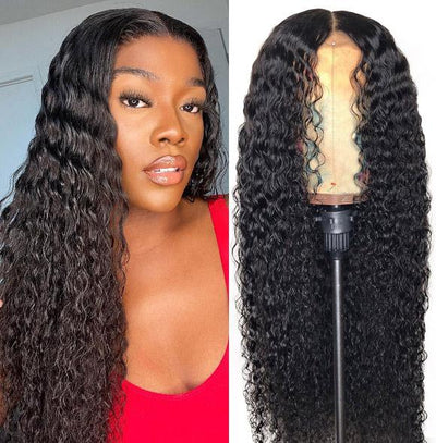 5×5 HD Transparent Lace Closure Deep Wave Human Hair Wig