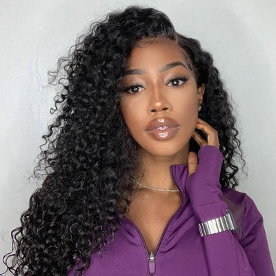 Curly Hair 13*4 Lace Front Wig 100% Virgin Remy Human Hair Wigs Allove Hair : ALLOVEHAIR