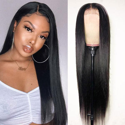 Allove Straight Hair 4*4 Lace Closure Wig 150% Density Human Hair Wigs