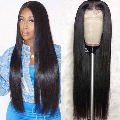 Straight Hair 13*4 Lace Front Wig 10A Grade Virgin Remy Human Hair Wigs