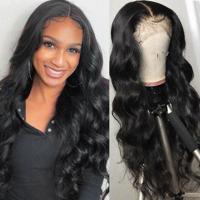 Body Wave 4*4 Lace Closure Wig 10A Grade Virgin Remy Human Hair Wigs