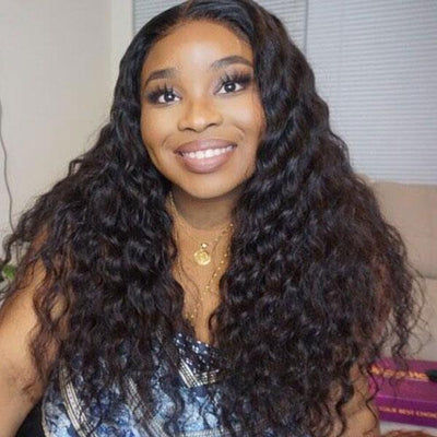 10A Remy Hair Loose Deep Wave 13*4 Lace Front Human Hair Wigs