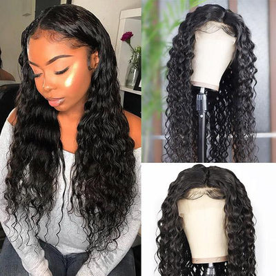 13*6 Water Wave Hair Lace Front Remy Human Hair Wigs 150% Density-Allove Hair : ALLOVEHAIR